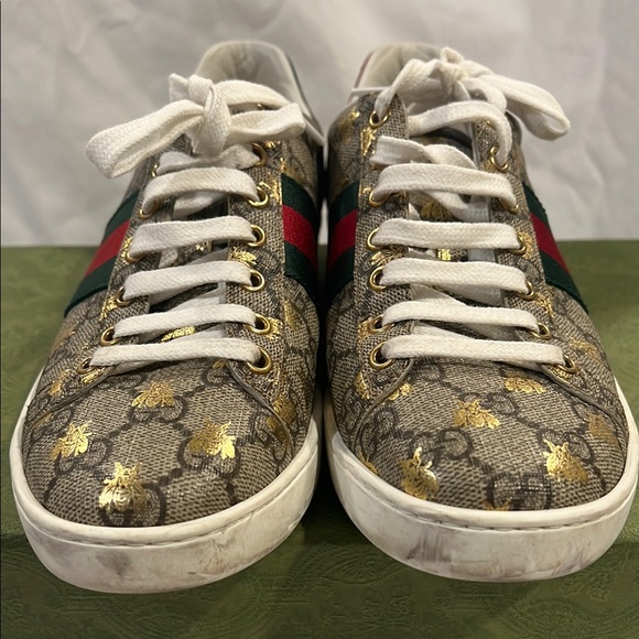 WOMEN'S GUCCI ACE SNEAKER WITH BEES - Picture 5 of 6